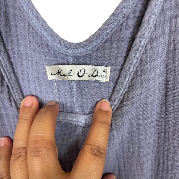 Mododoc Sleeveless V Neck Puckered Maxi Dress Purple Size Small - Picture 8 of 10